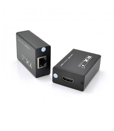 Одноканальный пассивный удлинитель HDMI сигнала по UTP кабелю по одной витой паре. Дальность передачи: до 30метров, 1080Р- cat6e