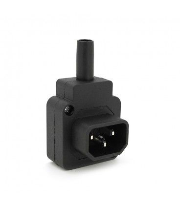 Триконтактний роз'єм IEC320 C14 (кутовий 90°) тато, 250V, 10A, під пайку Q50/500