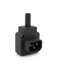 Триконтактний роз'єм IEC320 C14 (кутовий 90°) тато, 250V, 10A, під пайку Q50/500
