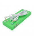 Кабель  iKAKU KSC-522 PUSHENG AUX Audio DC3.5 тато-тато 2.0м, GOLD Stereo Jack, (круглий) White cable, Box