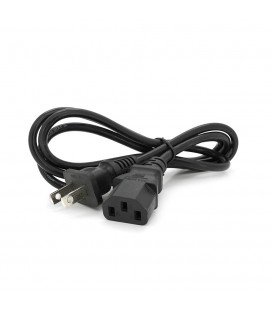 Кабель питания CN 1m, 0.5mm, PC-184/2 B-C13 2 pin (американский разъем), Black, OEM Q50
