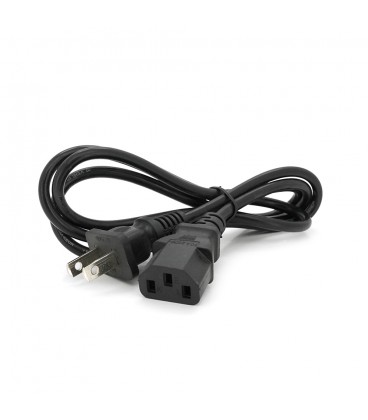 Кабель живлення CN 1m, 0.5mm, PC-184/2 B-C13 2 pin (американський роз'єм), Black, OEM Q50