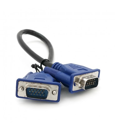 Кабель Merlion VGA 3+2 0.3m, male to male (тато-тато), чорно-синій, пакет Q250