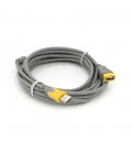 Подовжувач VEGGIEG, USB 2.0 AM/AF, 5.0m, 1 ферит, Grey/Yellow