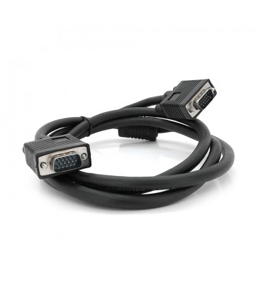 Кабель Merlion VGA 1.5m, male to male (тато-тато), 1 ферит, чорний, Пакет Q125