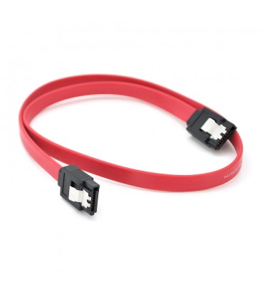 Кабель інтерфейсний VEGGIEG ST304 SATA3.0, 1м, прямі роз'єми із защіпкою, червоний