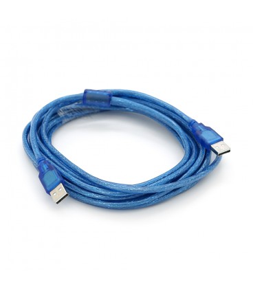 Кабель USB 2.0 RITAR AM/AM, 5.0m, прозрачный синий