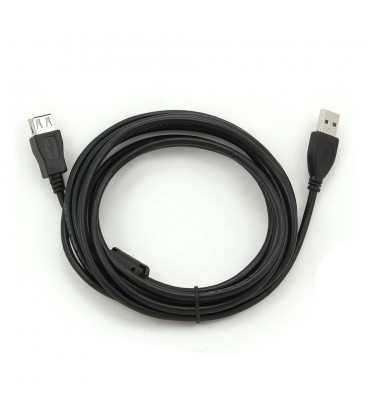 Подовжувач USB 2.0 AM / AF, 3.0m, 1 ферит, чорний Пакет Q200