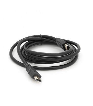 Кабель Merlion HDMI-HDMI HIGH SPEED 2.0m, v1.4, OD-7.5mm, круглий Black, коннектор Black, (Пакет), Q150