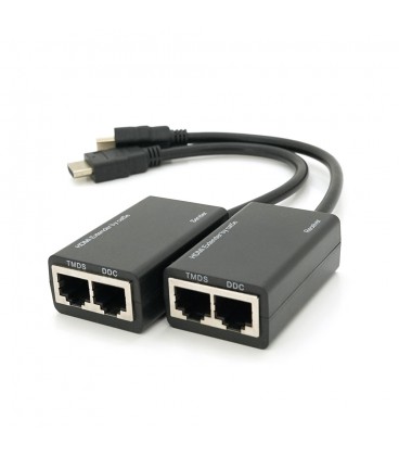 Подовжувач HDMI сигналу пасивний через 2 виті пари 2 CAT-5e/CAT-6e до 30m, ціна за пару
