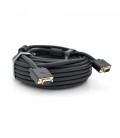 Кабель VEGGIEG VG-15 VGA 3 + 6, 15m, male to male (тато-тато), OD-8.0mm, 2 фериту, круглий Black, коннектор Gold, Box