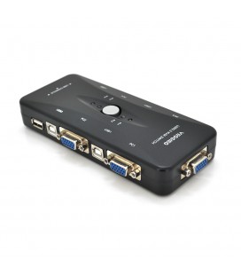 4-портовый KVM свич VEGGIEG K401, переключатель USB, Grey, Blister-Box