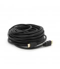 Кабель Merlion HDMI-HDMI HIGH SPEED 15m, v1.4, OD-7.5mm, круглий Black, коннектор Black, (Пакет) Q32