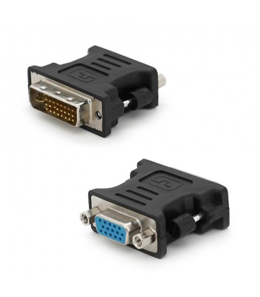 Перехідник VGA (мама) / DVI-I 24 + 5 (тато) Black Q50