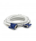 Кабель Merlion VGA 5m, male to male (тато-тато), 1 ферита, білий, пакет Q50