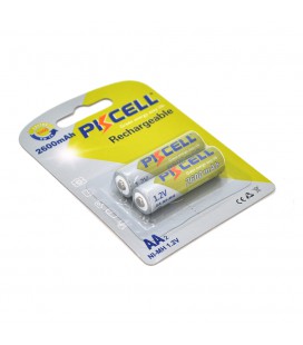 Акумулятор PKCELL 1.2V AA 2600mAh NiMH Rechargeable Battery, 2 штуки у блістері ціна за блістер, Q12