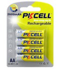 Акумулятор PKCELL 1.2V AA 2600mAh NiMH Rechargeable Battery, 4 штуки у блістері ціна за блістер, Q12