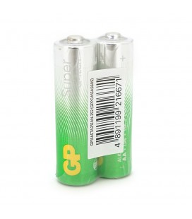 Батарейка GP Super 15A-S2, лужна AA, 2 шт у вакуумній упаковці, ціна за упаковку