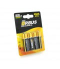 Батарейка лужна Orbus 1.5V AA/LR06, 4 штуки у блістері, ціна за блістер