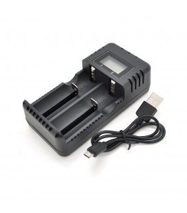 Зарядное устройство универсальное HD-8991B, 2 канала, LED инд., поддерживает Li-ion, Ni-MH и Ni-Cd AA (R6), ААA (R03), AAAA, С (