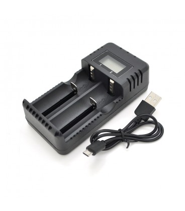 Зарядний пристрій універсальний HD-8991B, 2 канали, LED інд., підтримує Li-ion, Ni-MH та Ni-Cd AA (R6), ААA (R03), AAAA, С (R14)