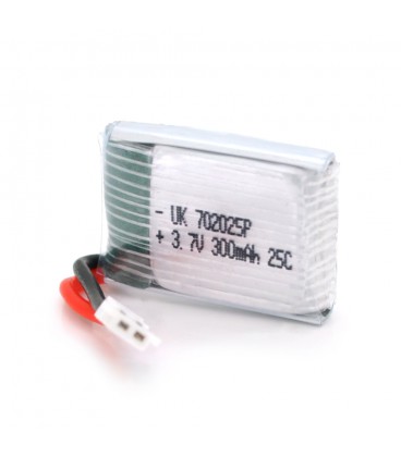 Аккумулятор 7*20*25P 25C, 3.7V (300mAh), 2 контакта