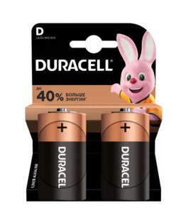 Батарейка лужна DURACELL D/LR20/MN1300 KPN, 2шт у блістері, ціна за блістер