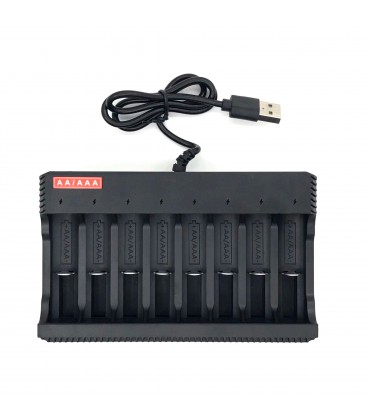 Зарядний пристрій MS-ZD8, 8 каналів, АА/ААА, 1.2V/1600mAh, живлення від USB