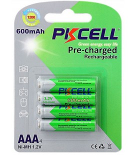 Акумулятор PKCELL 1.2V AAA 600mAh NiMH Already Charged, 4 штуки у блістері ціна за блістер, Q12