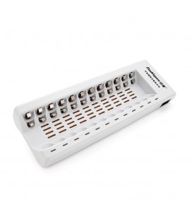 Зарядное устройство универсальное DoublePow, 12 каналов LED инд., поддерживает Li-ion, Ni-MH и Ni-Cd AA (R6), ААA (R03)