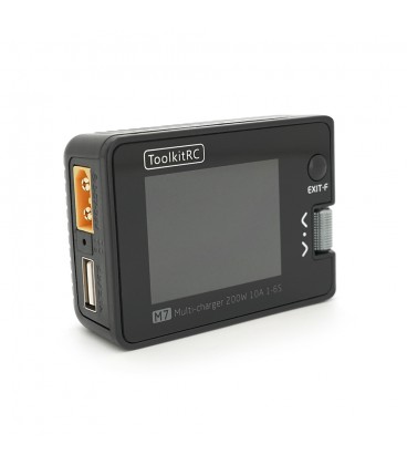 Зарядний пристрій ToolkitRC M7 200Вт, тип АКБ LiPo, LiHv, Li-ion, NiMh, LiFe, Pb, USB iнтерфейс, XT60, вхiд 7-35В, вага 90г, без