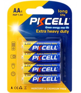 Батарейка сольова PKCELL 1.5V AA / R6, 4 штуки в блістері ціна за блістер, Q12/144