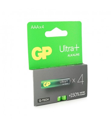 Батарейка GP Ultra Plus 24AUP-U4, лужна AAA, 4 шт у блістері, ціна за блістер
