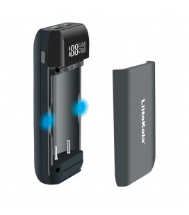 ЗУ LiitoKala Lii-MP2, функція Powerbank, USB/Type-C, LED display, підтримує Li-ion, 3.7V/1.2V AA/AAA 18650/18700/20700/21700