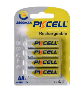 Акумулятор PKCELL 1.2V AA 2800mAh NiMH Rechargeable Battery, 4 штуки у блістері ціна за блістер, Q12