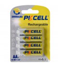 Акумулятор PKCELL 1.2V AA 2800mAh NiMH Rechargeable Battery, 4 штуки у блістері ціна за блістер, Q12
