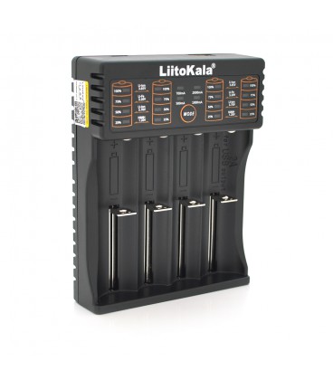 ЗУ універсальне Liitokala lii-402, 4 канали, LCD дисплей, підтримує Li-ion, Ni-MH та Ni-Cd AA (R6), ААA (R03), AAAA, С (R14)
