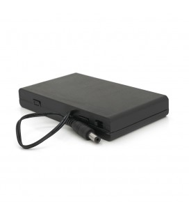 Отсек для 8-ми элементов питания АА, разъем 5,5×2,1, закрытый корпус с выключателем