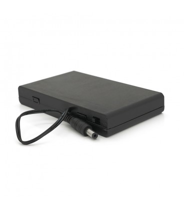 Відсік для 8-ми елементів живлення АА, роз'єм 5,5×2,1, закритий корпус із вимикачем