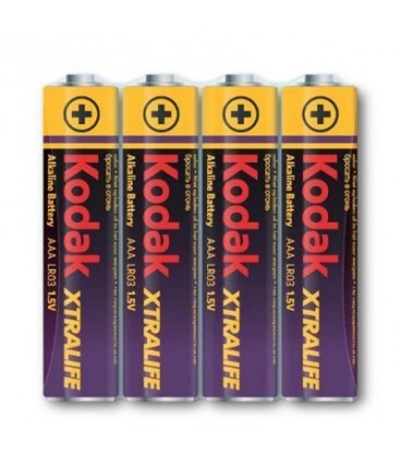 Батарейка лужна KODAK XTRALIFE LR03, ААА, 4шт в shrink, ціна за shrink