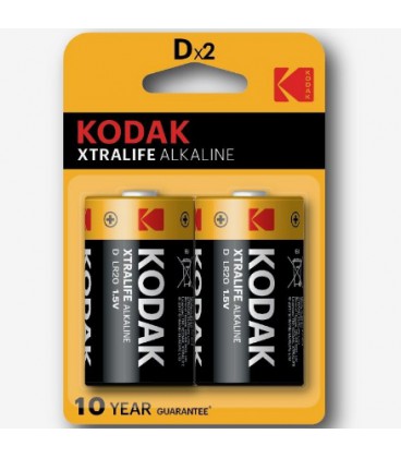 Батарейка щелочная KODAK XTRALIFE LR20, 2шт в блистере, цена за блистер
