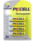 Акумулятор PKCELL 1.2V AA 1300mAh NiMH Rechargeable Battery, 4 штуки у блістері ціна за блістер, Q12