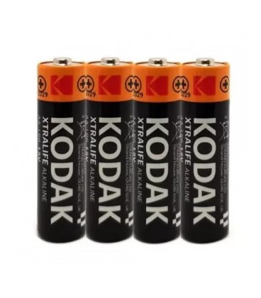 Батарейка щелочная KODAK XTRALIFE LR06, АА, 4шт в shrink, цена за shrink