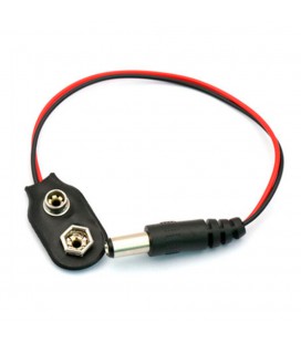 Переходник 9V крона (угловой) - разъем питания 5.5х2.1