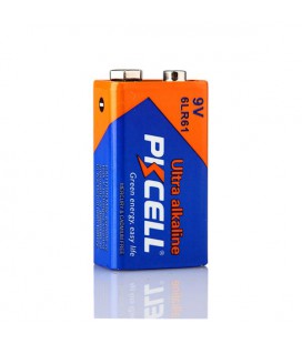 Батарейка лужна PKCELL 9V / 6LR61, крона, 1 штука shrink ціна за shrink, Q24
