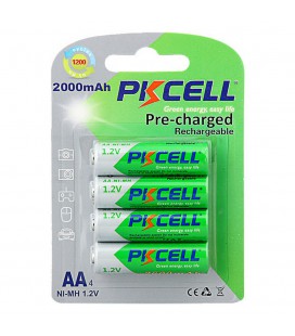 Акумулятор PKCELL 1.2V AA 2000mAh NiMH Already Charged, 4 штуки у блістері ціна за блістер, Q12