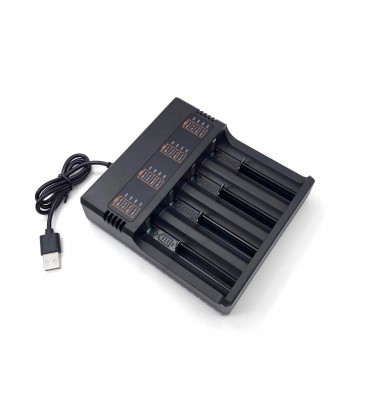 Зарядное устройство MS-5DP4, 4 канала, 18650/26650/21700, 4.2V/4000mAh, питание от USB