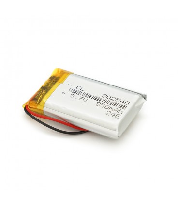 Літій-полімерний акумулятор 8*25*40mm (Li-ion 3.7В 850мА·год)
