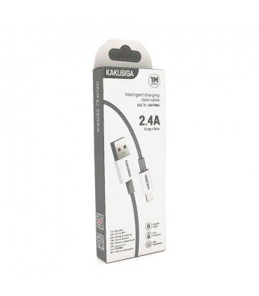 Кабель iKAKU KSC-723 GAOFEI smart charging cable for iphone, Gray, довжина 1м, 2.4A, BOX
