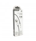 Кабель iKAKU KSC-723 GAOFEI smart charging cable for iphone, Gray, довжина 1м, 2.4A, BOX